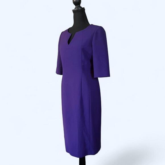 Vintage Hobbs London tailored purple midi dress 💜 size US 6 - Picture 4 of 5